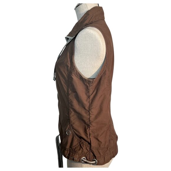 Columbia Vest Womens Omni-Shade Brown Size Small Full Zip Up Drawstrings Hiking - Picture 4 of 9